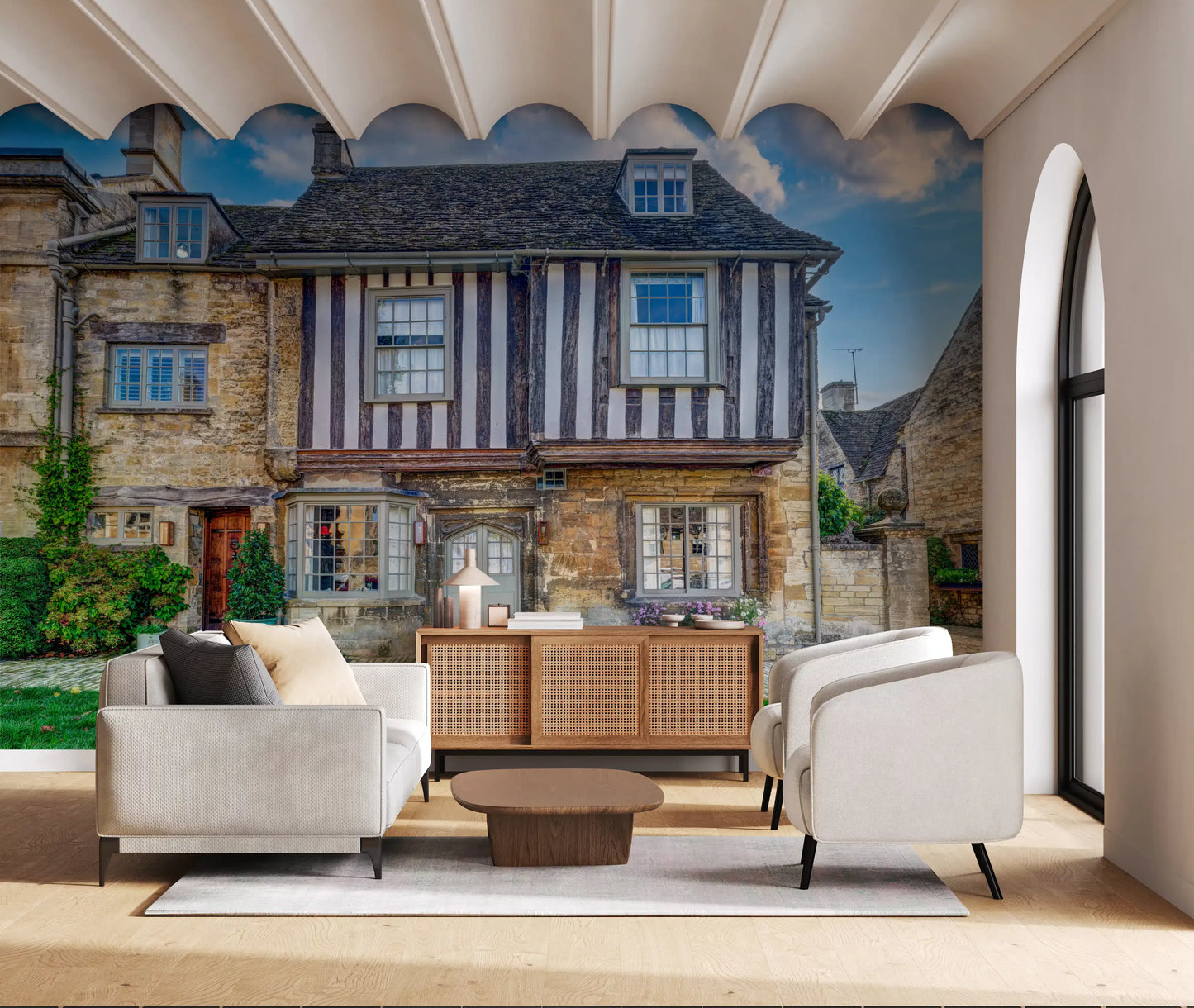 Cotswold Charm Cottage Wall Mural
