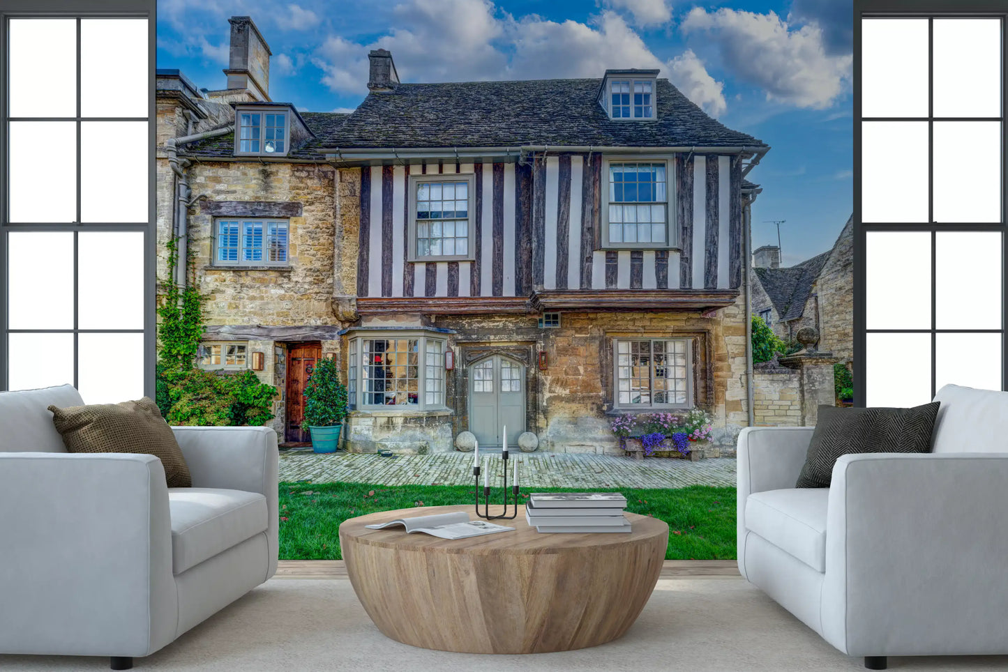 Cotswold Charm Cottage Wall Mural