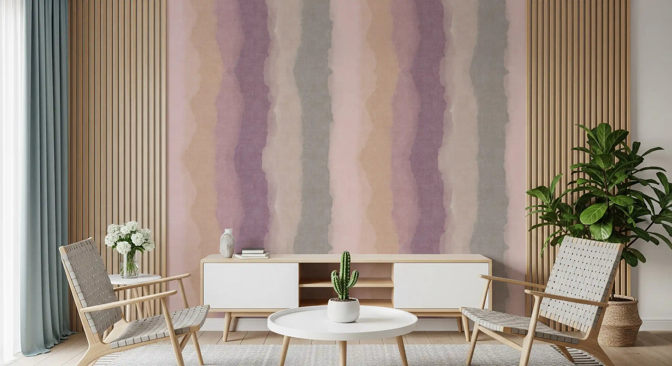 Relax Sunrise Painted Stripes Wall Mural