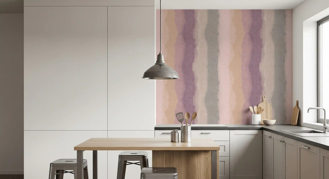 Relax Sunrise Painted Stripes Wall Mural