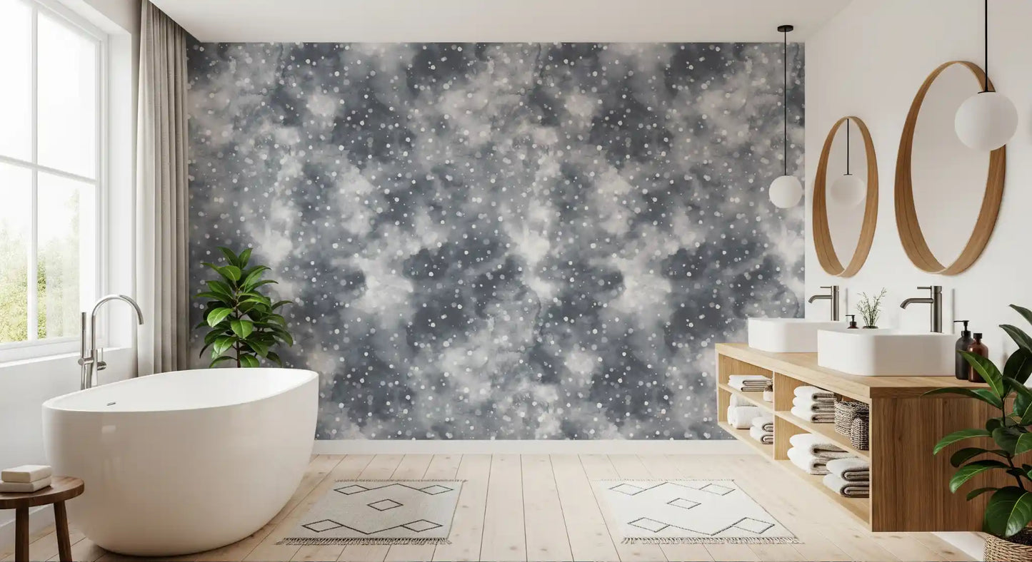 Silvered Mist & Light Dots Wallpaper⁠