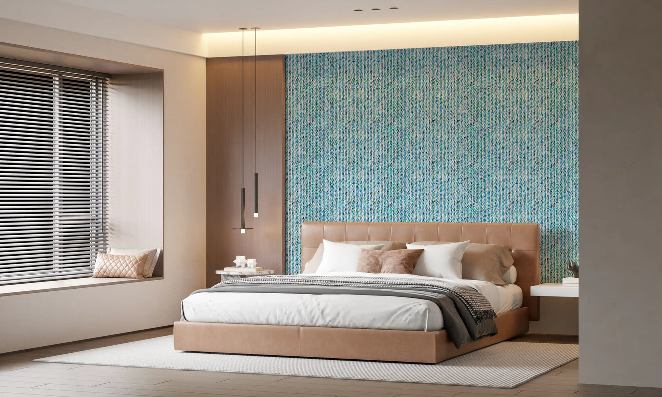 Aqua Knit Cascade Wallpaper⁠