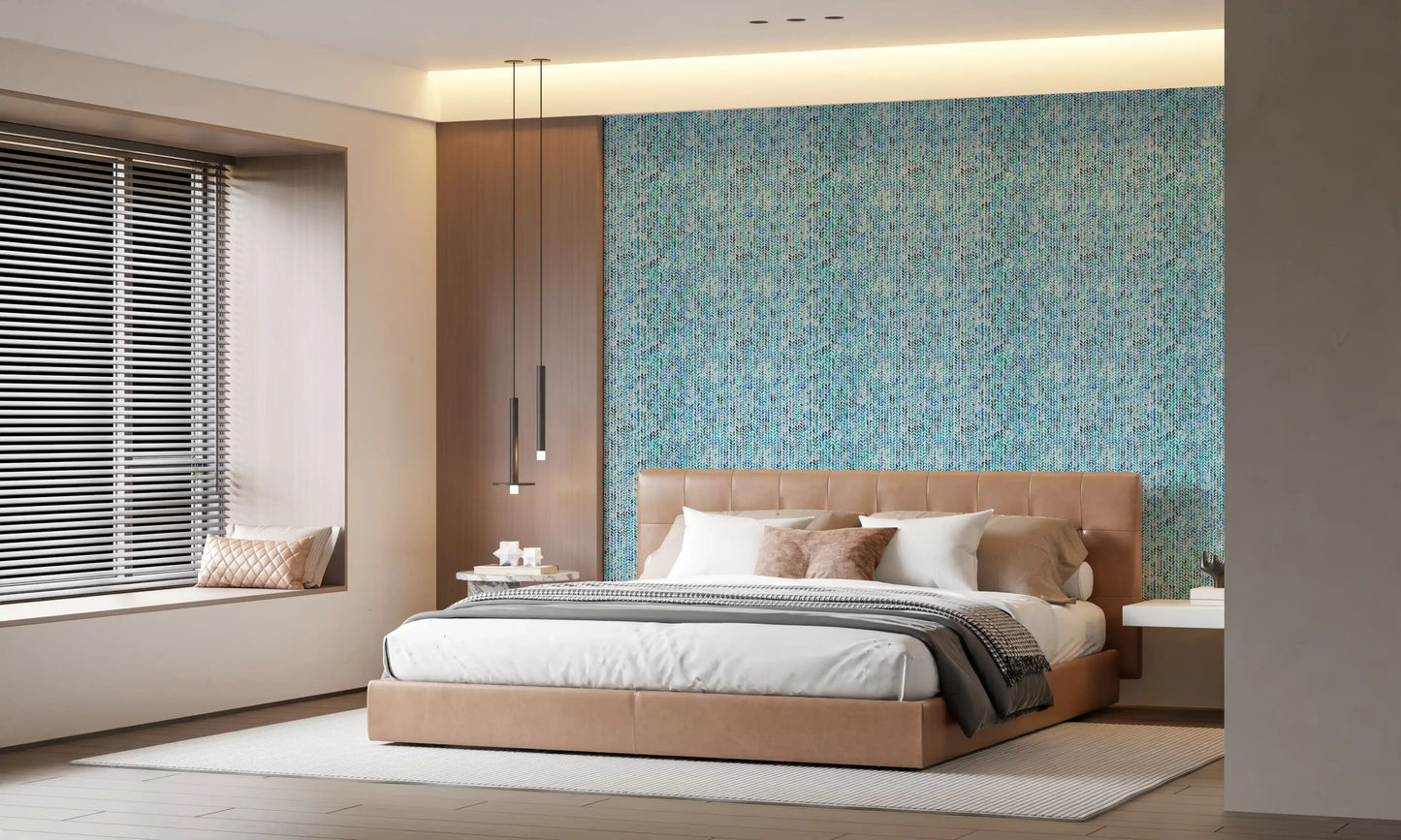 Aqua Knit Cascade Wallpaper⁠