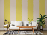 Butter Yellow Stripe Wallpaper Grandmillennial Wallpaper⁠