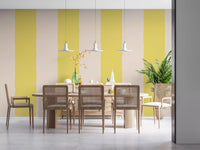 Butter Yellow Stripe Wallpaper Grandmillennial Wallpaper⁠