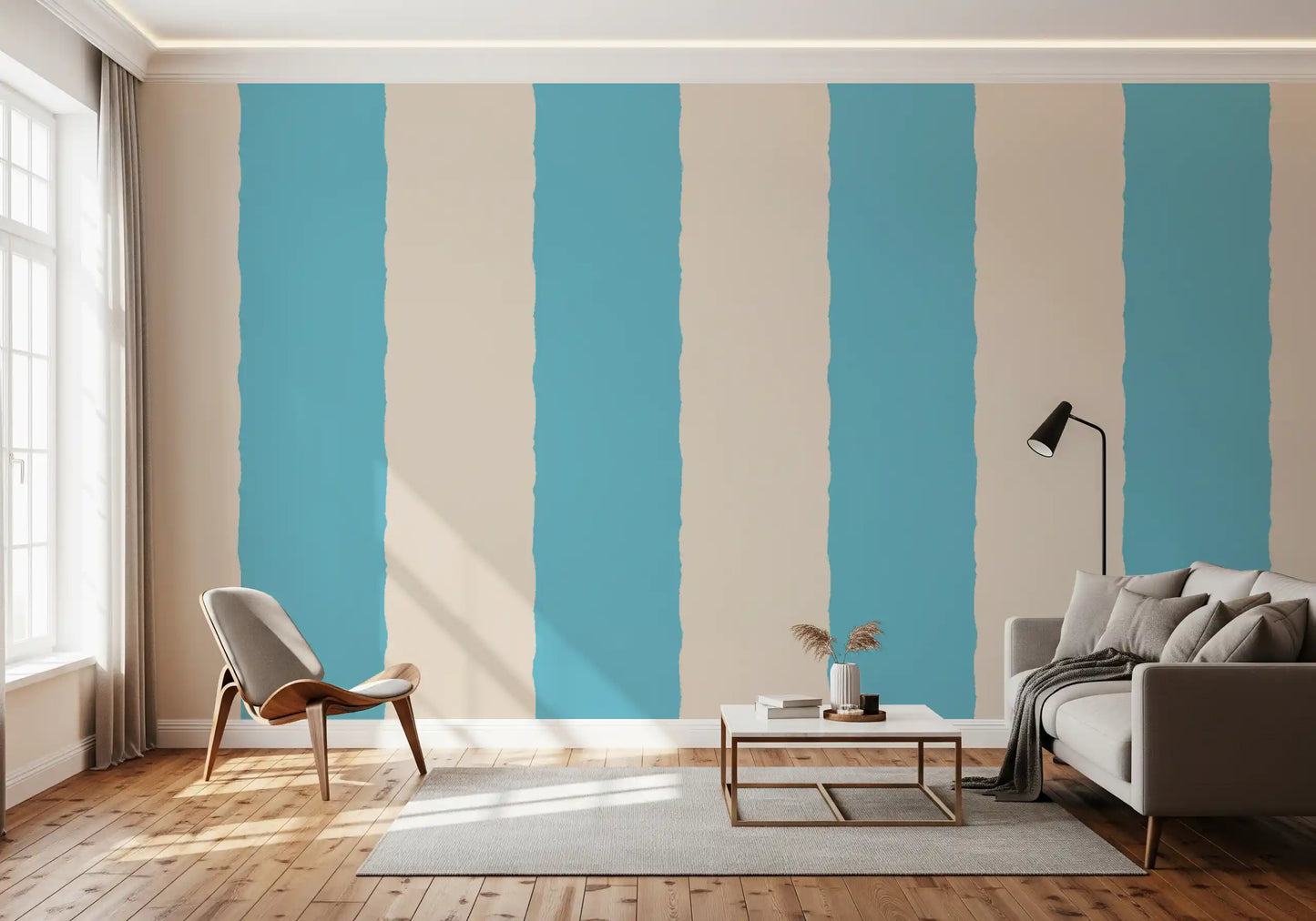 Blush Pink Stripe Wallpaper Grandmillennial Wallpaper⁠