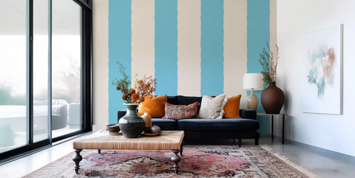 Blush Pink Stripe Wallpaper Grandmillennial Wallpaper⁠