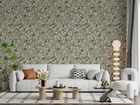 Sage and Sand Watercolor Polka Dots Wallpaper Wallpaper⁠