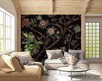 Never Ending Tree Chintz Revival Dark Wall Mural