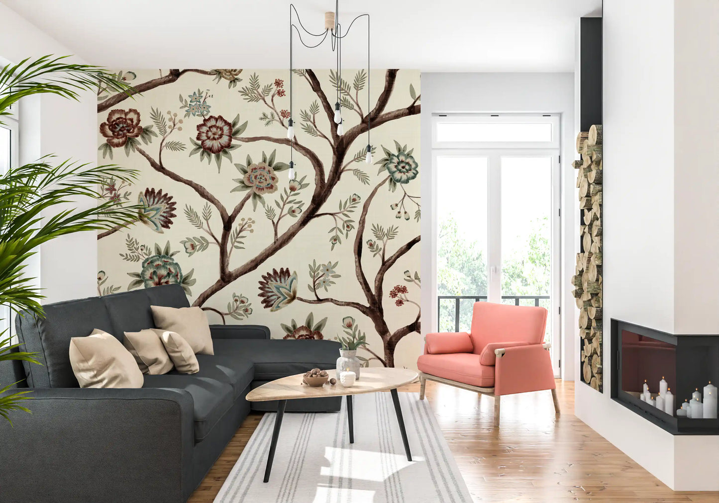 Never Ending Tree Chintz Revival Bright Wall Mural