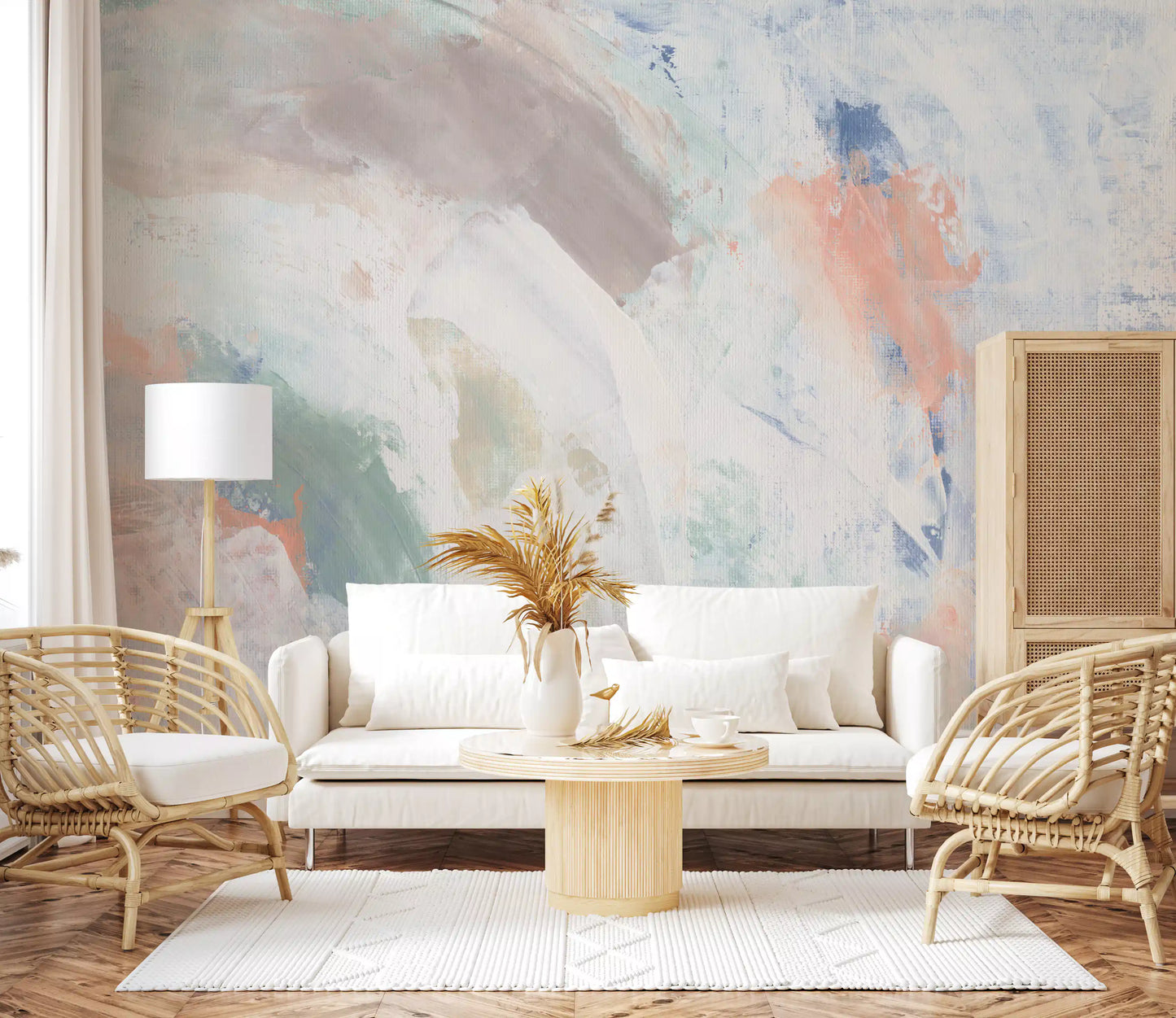 Pastel Whispers Abstract Wall Mural Wall Mural