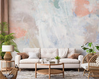 Soft Serenade Pastel Brushstrokes Wallpaper Wall Mural