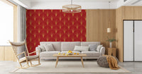 Crimson & Gold Art Deco Fans Wallpaper⁠