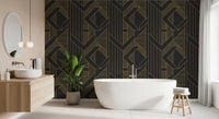 Golden Era Art Deco Geometric Wallpaper