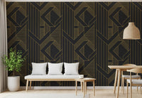 Golden Era Art Deco Geometric Wallpaper