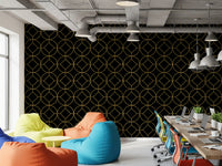 Golden Gatsby Art Deco Geometric Wallpaper