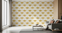 Living room Art Deco gold rays Luxury Crane Sunburst Wallpaper surface