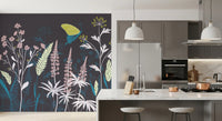 Enchanted Twilight Botanical Meadow Wall Mural