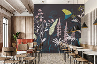 Enchanted Twilight Botanical Meadow Wall Mural