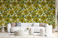 Golden Peony Blossom Wallpaper Wallpaper⁠