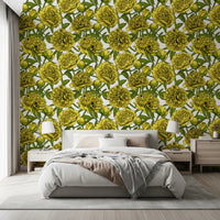 Golden Peony Blossom Wallpaper Wallpaper⁠