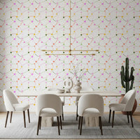 Whimsical Hearts and Dashed Trails Wallpaper⁠
