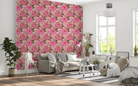 Romantic Blush Peony Botanical Wallpaper