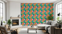 Retro Terrazzo Pop Abstract Wallpaper