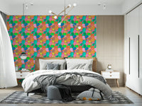Retro Terrazzo Pop Abstract Wallpaper