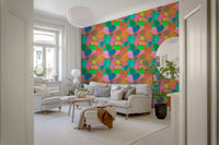 Retro Terrazzo Pop Abstract Wallpaper