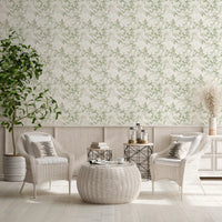 Whispering Sage Leaves & Blush Berries Wallpaper⁠