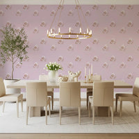 Charming Hand-Painted Lavender Floral Wallpaper