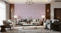 Charming Hand-Painted Lavender Floral Wallpaper