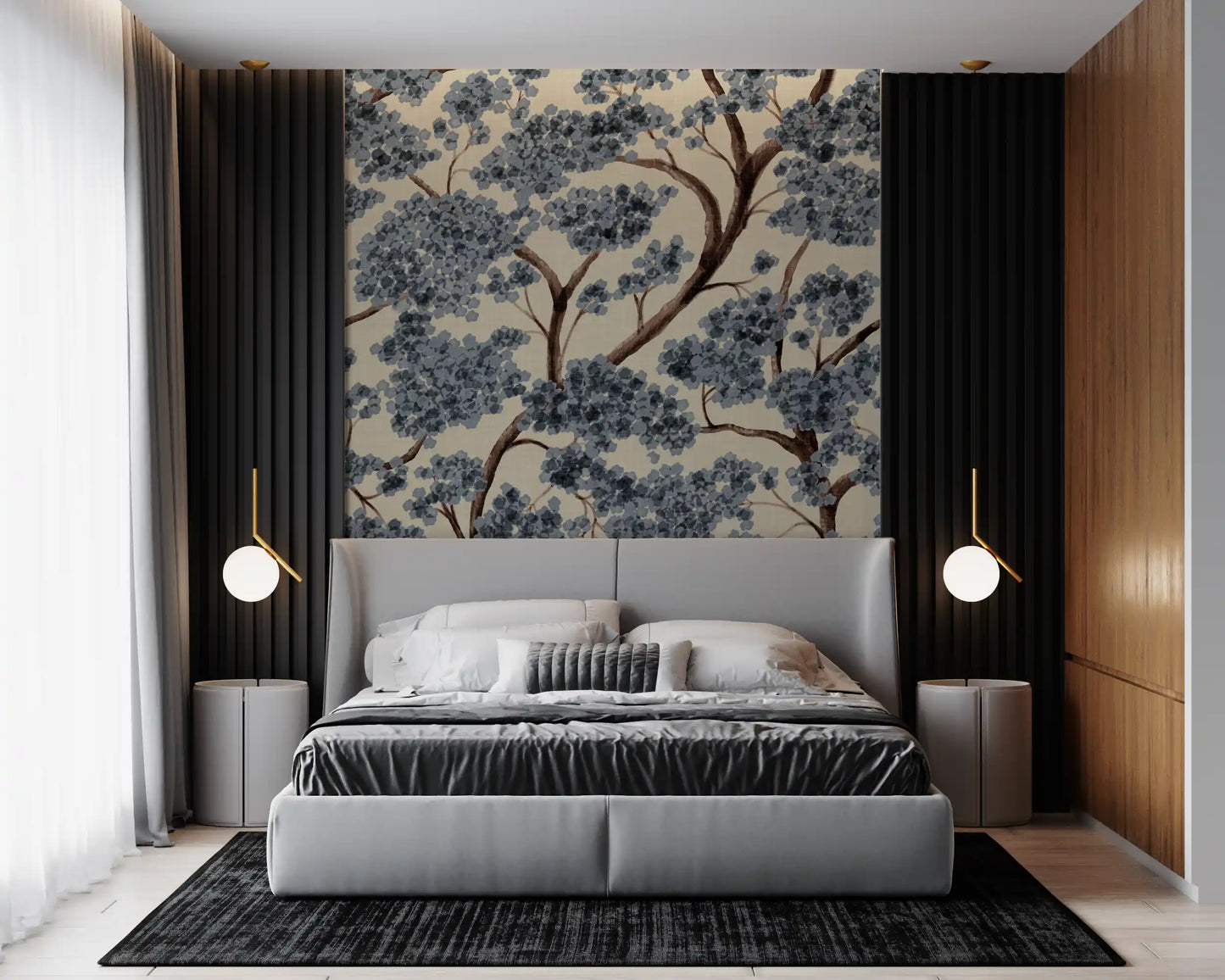 Never Ending Trailing Tree - Winter Wall Mural