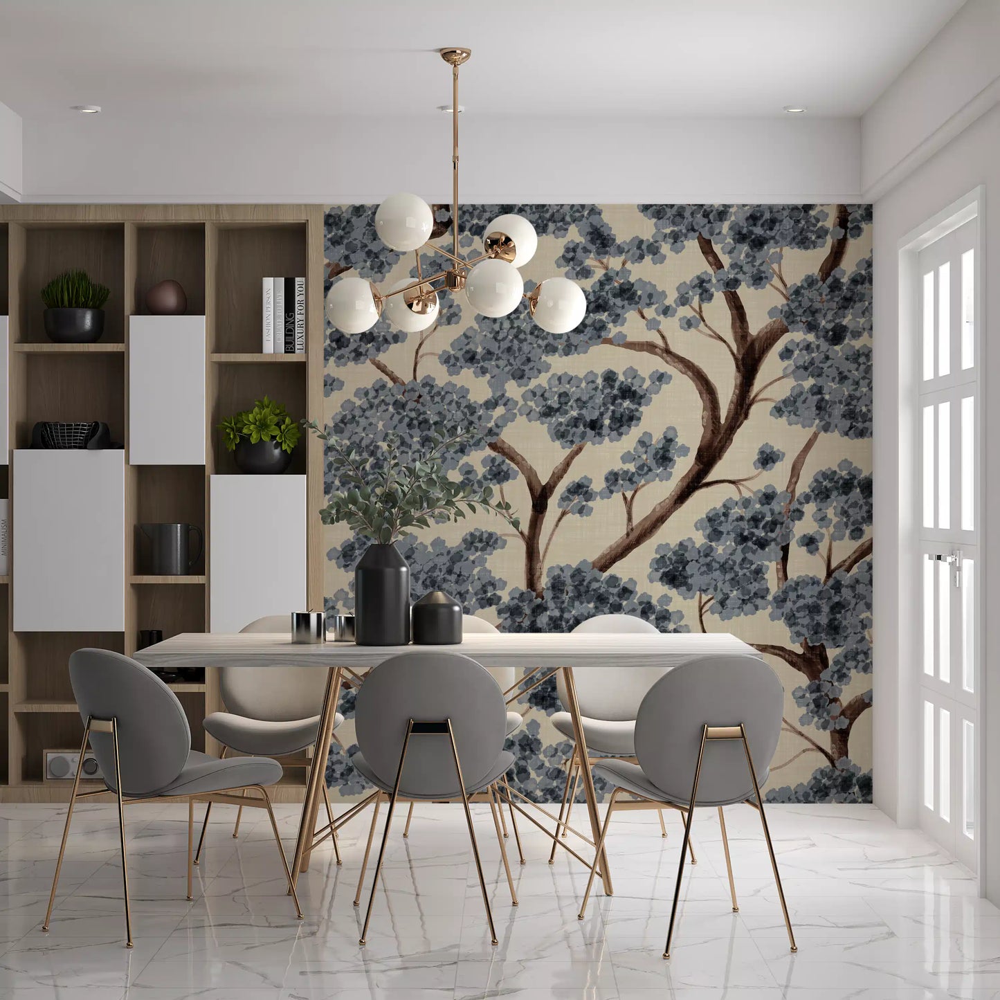Never Ending Trailing Tree - Winter Wall Mural