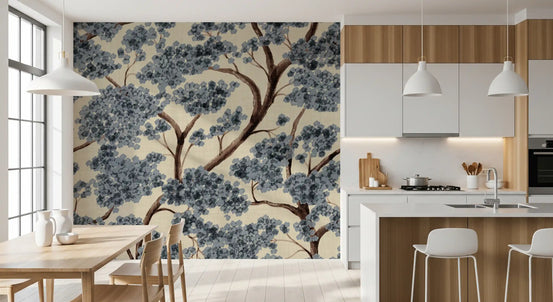 Never Ending Trailing Tree - Winter Wall Mural