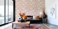 Blush Pink Mid Century Sailboats Wallpaper⁠