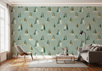 Seafoam Green Mid Century Sailboats Wallpaper Wallpaper⁠