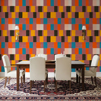 Sunwashed Modern Geometric Desert Sunset Wallpaper⁠