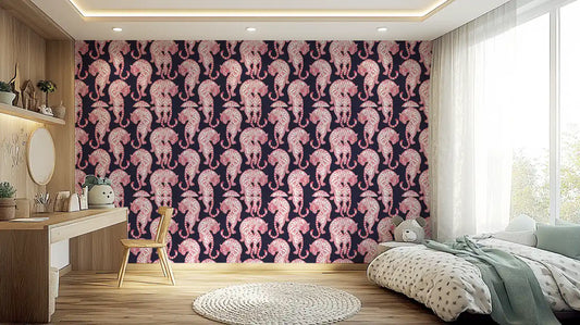 Midnight Rose Prowling Tiger Wallpaper Wallpaper⁠