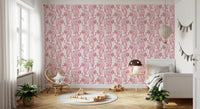 Chic Blush Tiger Motif Wallpaper Wallpaper⁠