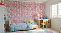 Chic Blush Tiger Motif Wallpaper Wallpaper⁠