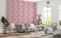 Pink Chinoiserie Tiger Pattern Wallpaper Wallpaper⁠