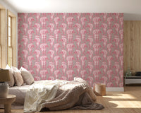 Pink Chinoiserie Tiger Pattern Wallpaper Wallpaper⁠