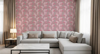 Pink Chinoiserie Tiger Pattern Wallpaper Wallpaper⁠