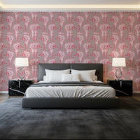 Pink Chinoiserie Tiger Pattern Wallpaper Wallpaper⁠