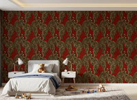 Imperial Crimson Tiger Wall Decor Wallpaper⁠