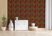Imperial Crimson Tiger Wall Decor Wallpaper⁠