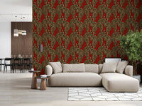 Imperial Crimson Tiger Wall Decor Wallpaper⁠