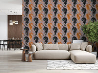 Imperial Tiger Shadow & Gold Wallpaper Wallpaper⁠